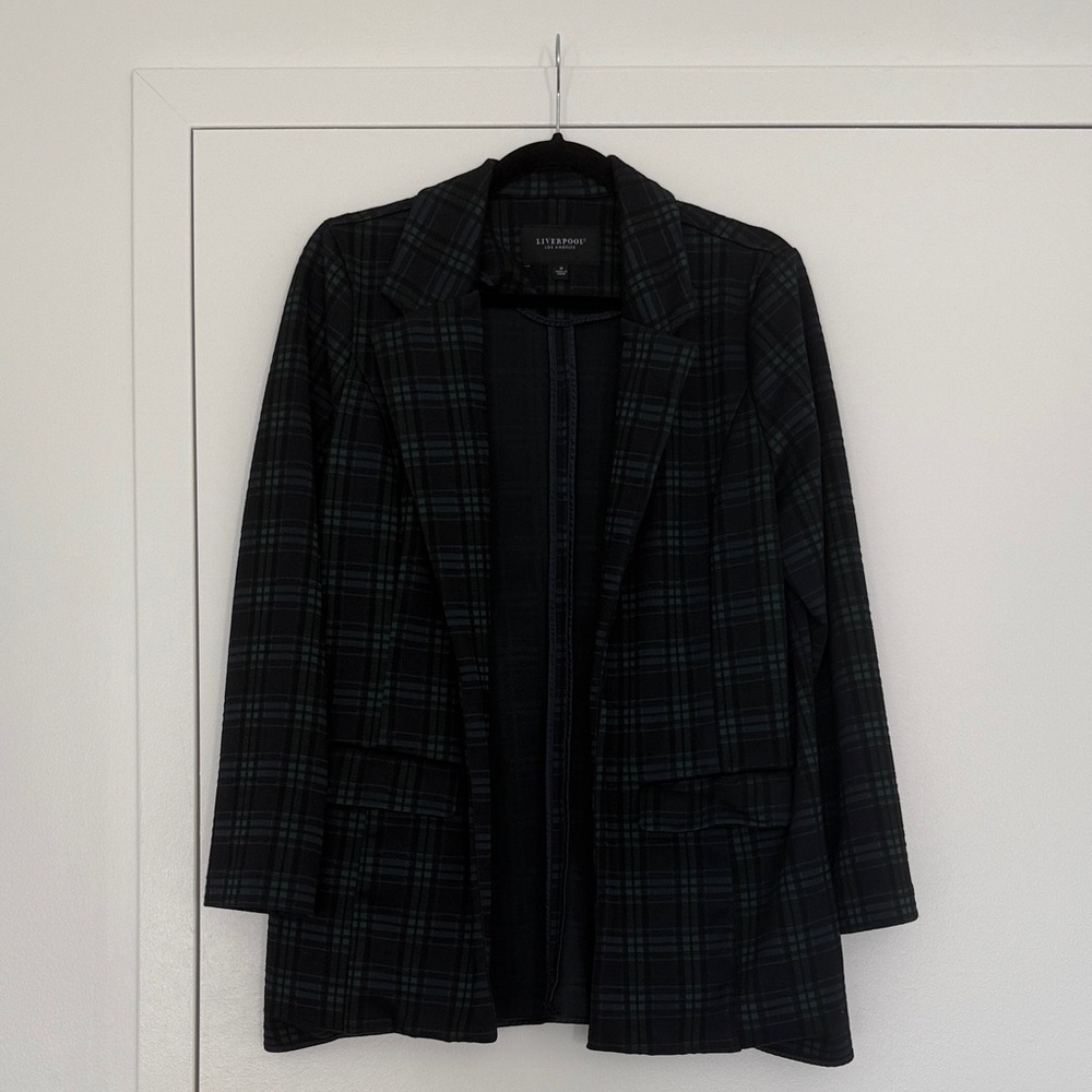 Liverpool Black/Blue/Green Plaid Blazer - Size Medium - Picture 4 of 5